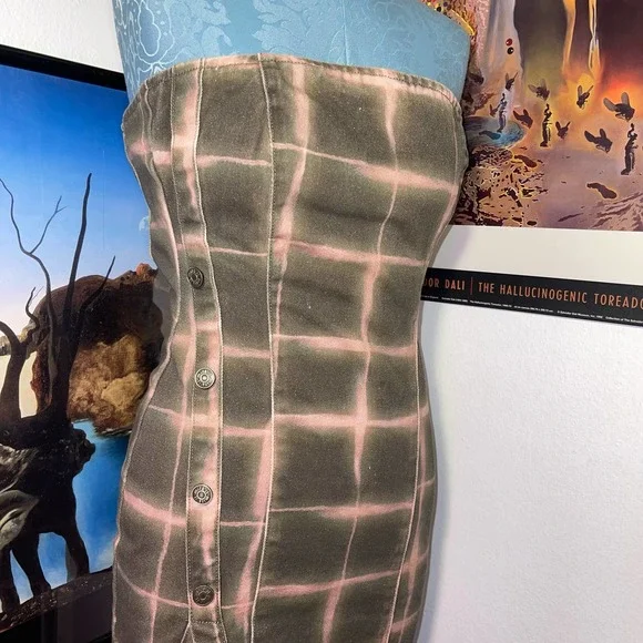 Dolls Kill | Dresses | Milk It Green And Pink Thick Denim Mini Dress |  Poshmark